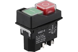 Säkerhetsbrytare KJD17 16A 250V 5 stift, maskinbrytare | Tryckknappsbrytare, nödstopp för maskiner, för slipmaskiner, verktyg