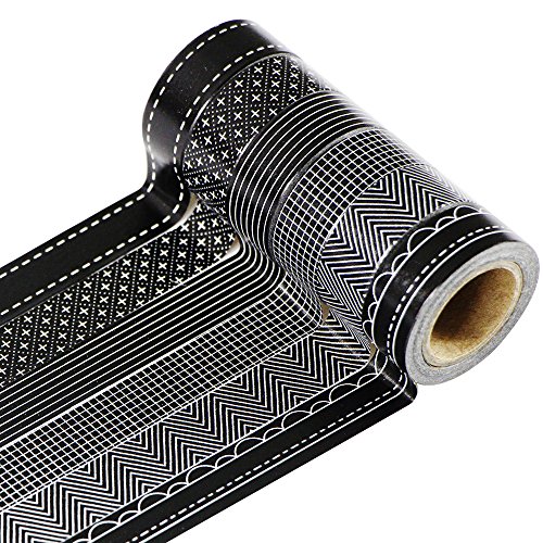 EDGEAM 6er/Set Washi Masking Tape Klebeband Dekorative Scrapbooking 15MM x 8M (B-3) - 4
