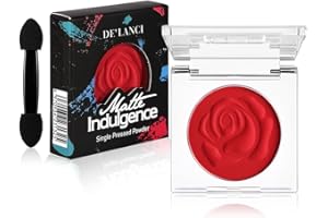 CYPEDO Mattes Rotes Lidschatten-Einzelstück - Kräftiges Gothic-Rot, Hochpigmentiert, Lang anhaltend, Wasserfest, Veganes Smokey Eye Lidschatten Kompakt - Perfekt für Halloween Make-up