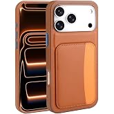 Kilifplus Apple iPhone 17 Pro Max ile Uyumlu Kılıf Kartlık B&ouml;lmeli X-Kart Silikon Kapak, Premium Koruma, Kahverengi