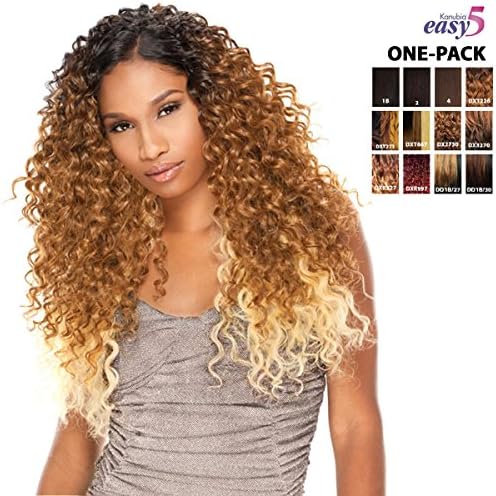 [3 Wefts Complete Set] Sensationnel NATURAL BOHEMIAN-EASY 5 (KANUBIA-HRF) - Weave One Pack Solution - Brazilian Hair Curl Patterns - Braid/Weave Extension (DXT667)