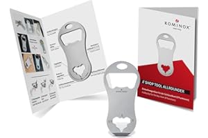 ROMINOX Shop Tool // Allrounder – 8 funzioni, sblocco per carrello della spesa con funzioni aggiuntive, chiavi in acciaio inox, strumento multifunzione, con descrizione delle funzioni