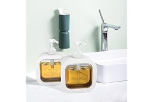 Dozownik żelu pod prysznic – 500 ml dozownik mydła z tworzywa sztucznego, dozownik mydła KKMOL Soap - dozownik płynu do mycia naczyń, z pompką i naklejkami bożonarodzeniowymi, dozownik szamponu do