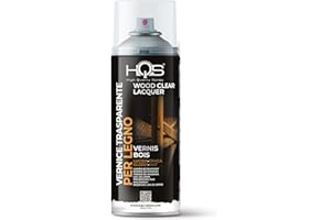 HQS HIGH QUALITY SPRAY HQS Bomboletta di Vernice Spray 400ml Trasparente per Legno (Trasparente Lucido)