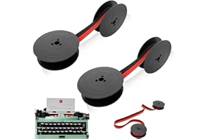 YUJUVI Farbband Schreibmaschine Farbband für DIN 2103 Schreibmaschinenband mit Olivetti GR4-2Stk Schwarz/Rot Hochwertiges Farbband für klare und präzise Druckergebnisse
