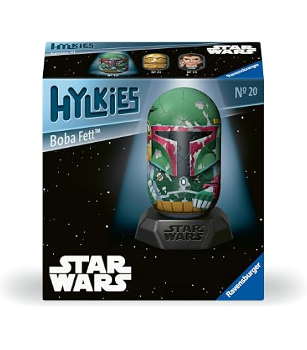 Ravensburger - Puzzle 3D Hylkies - Édition Star Wars - Figurine n°4 Obi-Wan Kenobi - Adultes et Enfants - 54 pièces numérotées à Assembler sans Colle - Support Inclus - Star Wars - 12001015