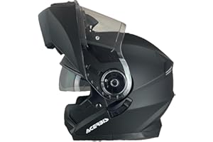 XX DOBLE ACERBIS Casco Serel 22.06 Negro Mate Talla XL (61/62) Casco Modular con Gafas de Sol Totalmente homologado