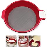 Haushaltssieb Mehlsieb aus Edelstahl mit feinem Mesh-Sieb für Lebensmittel, Tee, Zucker, Mehlsieb für Küche und Zuhause, 21.5