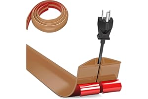 BUERPINKING Canalina Passacavi Calpestabile, 1m X 3cm Canaline Passacavi Da Muro, Copricavi Pavimento, Cache Cable Pavimento, Canalina Passacavi Adesiva Flessibile, Passacavi Pavimento Per Tutti I Cavi (Marrone)