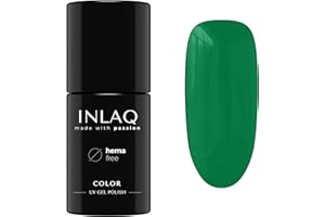 ‎INLAQ INLAQ® Lakier Hybrydowy UV LED 6ml - Żelowy lakier do paznokci - Lakier UV w różnych kolorach Kolekcja Sweet Candies 6 ml - Fun Green Color
