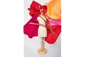MARISHA MISTRY 50 Pieces DIY Mashquin Craft Kit with Pre-Loved Fabrics – Includes Trims, Embellishments & Instructions – Make Your Own Decorative Mini Mannequin – Eco-Friendly Gift for Craft Lovers, Teens & Adults