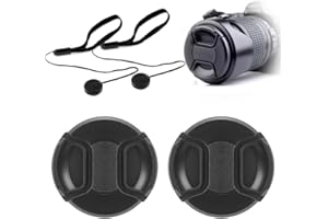 LJFEA 0 Osłona obiektywu na obiektyw, osłona obiektywu kamery o średnicy 52 mm, uniwersalna zatrzaskowa nasadka do aparatu, kompatybilna z Nikon, Canon, Sony, Sigma, Tamron, Olympus, Fujifilm, 52 mm x 2