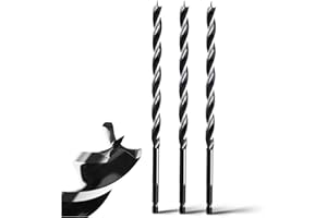 MOXPIFY 3tlg 10x230mm Holzbohrer Holzschlangenbohrer für Weichholz, Hartholz mit Zentrierspitze und E 6.35 Schaft