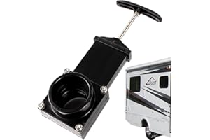 Keptfeet Valvola a saracinesca 'Acqua,Serbatoio acque Nere RV da 50 mm con Maniglia | Sostituzione del Serbatoio dei rifiuti per, viaggiatori, Amici, Genitori per scaricare l'acqua della