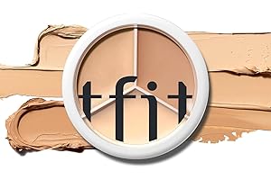 TFIT Cover Up Pro Concealer Palette - Crema correttore colore 3 in 1 a copertura totale (idratante, 01 Neutro, 0,52 Oz) per occhiaie e macchie - Correttore occhi ad alta copertura