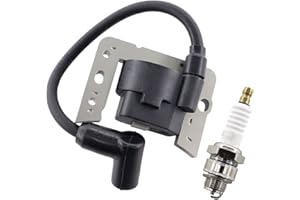 MCHNIC Ignition Coil & Spark Plug for Tecumseh Lawnmower 34443 34443A 34443B 34443C 34443D s AV520 LH195 OH195 TH139 TV085 TVM140 TVXL840 VLV126 LEV10 LEV11 5 LEV120 LV148A OVRM105 OVRM120