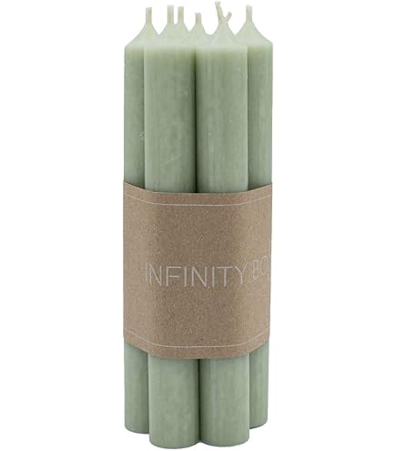 8 Rustikale Stabkerzen 25cm - Vintage Haushaltskerzen Made In Germany