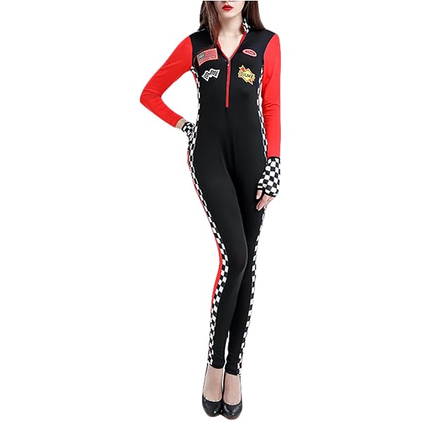 Costume Intero Da Corsa Per Donna – Manica Lunga, Jumper Con Zip, Per Halloween O Feste A Tema, Taglie S-XXL