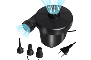 CEVIKNO Elektrische Luftpumpe, 2023 NEU 2 in 1 Inflate und Deflate Elektrische Pump mit 3 Luftdüse für Aufblasbare Matratze,Sofa,Luftmatratze Pool,Boot,Schwimmring