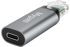 Mygatti USB C auf Ethernet Adapter(Gray),Typ-C Buchse auf RJ45 Stecker,tragbarer 1 Gbit/s USB C auf Netzwerk Konverter,unterstützt C-C und A-C Kabel,kompatibel mit MacBook Pro,iPad Pro