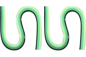 PATIKIL 540 x 5mm Set di Strisce di Carta per Quilling, 240 Pz Strisce Carta per Quilling per Arte Fai da Te Artigianale, Natale, Verde Gradiente