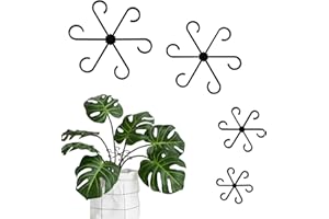 BEELUKY Pack of 16 Plant Support, Shrub Holder, Plant Holder, Plant Supports, Multiple Sizes, Garden Support Ring, Plant Clips to Support for Plants, Flowers, Roses, Tomatoes (Black)