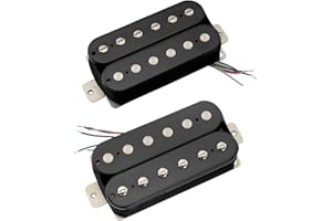MUSICLILY Artec VH-Rock Alnico 5 Uncovered Humbucker Electric Guitar Neck Bridge Pickups Set, Black