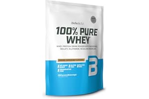BioTechUSA 100% Pure Whey | Proteína en Polvo con BCAA y Glutamina | Sin Gluten, Sin Aceite de Palma, 1 kg, Caramelo-Capuchino