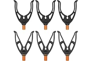 VOANZO 6 Pcs Fishing Rod Rests V Back Rests Rod Pod U-Head Grip with Thread M3/8 for Match Fishing Rods Bank Stick Rod Holder Carp Fishing Tackle