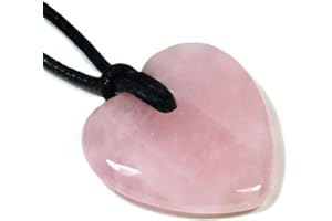 CrystalAge Rose Quartz Heart Necklace 'Love'