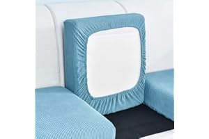 Elover Funda de cojín de Asiento de sofá, Funda de Asiento de Alta Elasticidad, Funda de Asiento de sofá de Sala de Estar, Funda de Muebles Antideslizante y Suave, con Fondo elástico