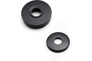 LERANXIN Cache Trou Mur, 2 Pièces Des Tailles Différentes Cache Radiateur (60 et 80 mm), Noir Acier Inoxydable Rosace Radiateur, Convient aux Conduites D'eau, Conduites de Gaz, Robinets