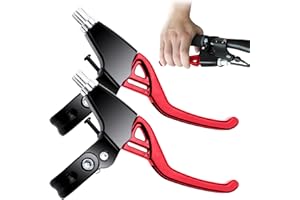 ICOUVA 1 Pair Bicycle Brake Levers,Hand Brakes Universal Cycling Brake Level Handles Handlebar Aluminum Alloy Brake Lever Brake Handle for MTB Mountain Bike Road Bicycle-Red