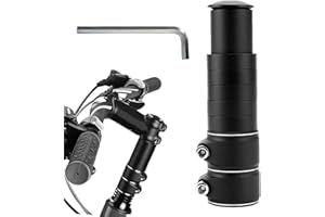 Megcdtr Bike Stem Riser, Bicycle Handlebar Stem Extender, Aluminium Alloy Handlebar Stem Riser with Hex Key for Bicycle Cycling Mountain Bike MTB(28.6mm Black)