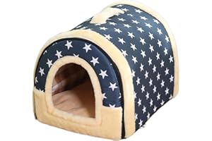 Pevfeciy Dog Cave Dog House Small Dog House Indoor Dog House Fabric Cat House Winterproof Cuddly Cave Dog Sleeping House Pet House at Home, 8, M
