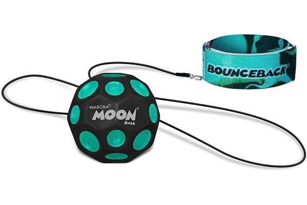 Waboba Bounceback x Returning Moon Ball – lätt att greppa, blå – (60 mm), en storlek