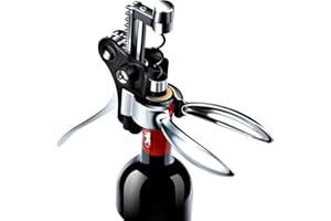 TFORT Korkenzieher Wein Geschenkset Flaschenöffner, Premium Weinöffner-Set mit Kapselschneider, Weinausgießer, Vakuum Weinverschluss, für alle Arten von Korken, Geschenk für Männer und Frauen