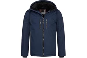 ALESSANDRO SALVARINI Męska kurtka zimowa, ciepła kurtka zimowa, pluszowe futro, kaptur AS-332