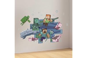 COKOOZOO Cartoon Wall Stickers, Game Sticker for Kids, Removable Wall Sticker Decals, Cartoon Game Wall Art for Boys and Girls Room Decor, for Bedroom Living Room Birthday Gifts