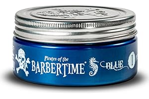 BARBERTIME Hair Styling Pomade Wax | Bubble Gum Blue Pomade No1 | Shine Look Strong Hold 150 ml