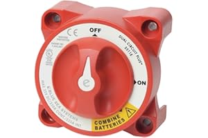 Blue Sea Systems e ser. Batt SW 2 Ckt on-off-both rosso [bs-5511e]