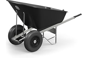 Agri Barrow Wheel Barrow 160 Litre Plastic Wheelbarrow with Puncture Proof Twin Slim Tyres, Black – Ideal for Equestrians, Farmers, Gardeners, Stable Yards, and Heavy-Duty Use