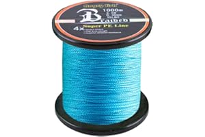 LSHEL 4 Brins Fil de Pêche Tressé 1000m Ligne Nylon Ligne de Pêche Résistance à l'abrasion pour Leurre Traine