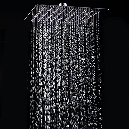 Kusun® 10″ Ultra Dünn Niederschlag Duschkopf Polierte SUS 304 Edelstahl Fixed Mount Mit Drehbaren G1/2 Metall Ball Stecker Quadratische DP10 - 7