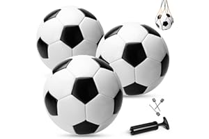 INPODAK 3Pack Football Taille 2 pour Enfants âgés de 1 à 6 Ans,Mini Footballs pour Garçons et Filles,Petit Ballon de Football avec Pompe,Ballons Souples pour l'intérieur et l'extérieur