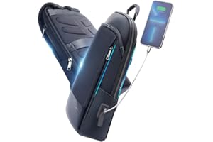 BOPAI Mochilas Antirrobo Hombre Mochilas para Portatiles 15-15,6 Pulgadas Mujer Mochila USB Ultraligera Impermeable Mochila Delgada Negocios Ejecutivo Oficina Trabajo Mochila MacBook Negro