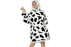 JOREAY Bluza z kapturem oversize – Polar do noszenia, koc dla kobiet i mężczyzn, dla dorosłych, puszysta, duża, wygodna bluza z kapturem