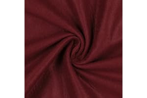 Mondo Tessuti - Tagli di Tessuto Panno Lenci - Feltro 1mm - Disponibile in Diversi Formati e ben 60 Colori (100X190CM, BORDEAUX)