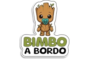 BRATIKI Baby on Board adesivo auto, Bimbo a Bordo per auto, Bambino Supereroe, Bebe a Bordo Adesivo Resistente agli UV e Impermeabile