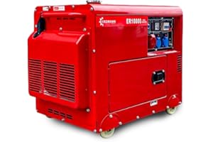 DEKO VERTRIEB BAYERN Premium Diesel Stromerzeuger 10kW inkl. Batterie E-Start Generator 2x220V+1x380 50 Hz Neustes Modell Lieferung per Spedition Notstromaggregat Stromaggregat Stromgenerator